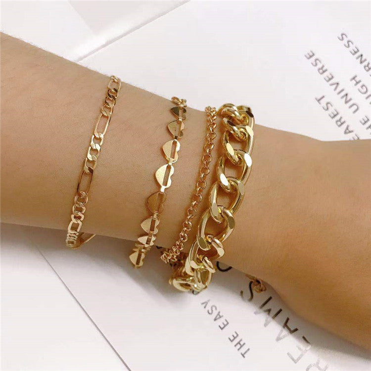 Nouvelle arrivée – Ensemble de 4 Bracelets Femme Chic & Tendance .